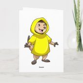 Meerkat mit Raincoat Karte (Rückseite)