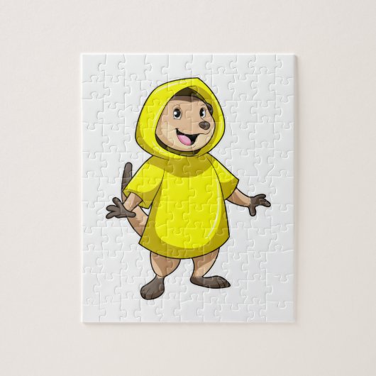 Meerkat mit Raincoat Puzzle (Vertikal)