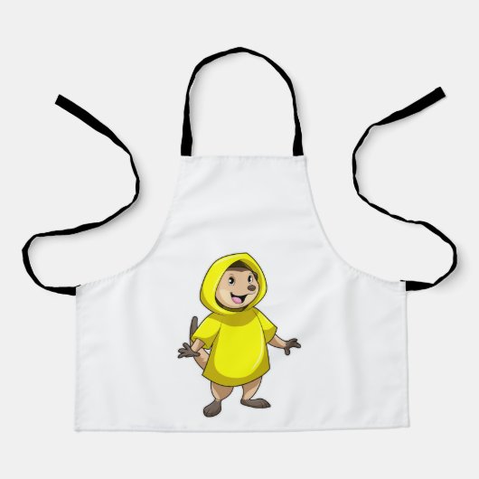 Meerkat mit Raincoat Schürze (Vorderseite)