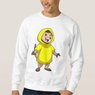 Meerkat mit Raincoat Sweatshirt
