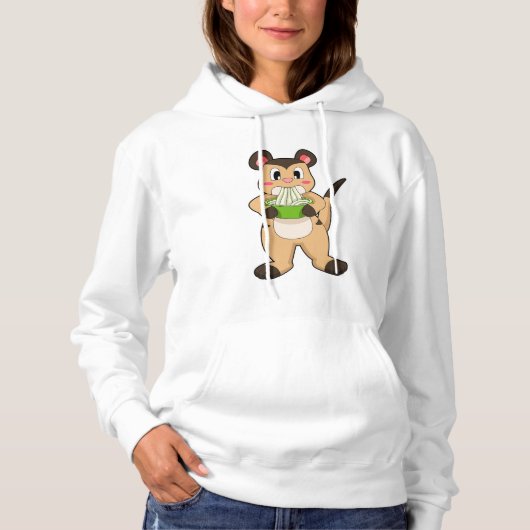 Meerkat mit Ramen Hoodie (Vorderseite)
