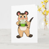 Meerkat mit Ramen Karte (Gelbe Blume)