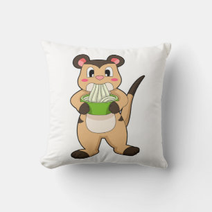 Meerkat mit Ramen Kissen