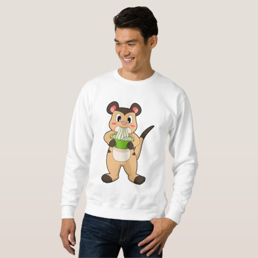 Meerkat mit Ramen Sweatshirt (Vorne ganz)