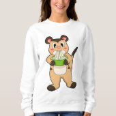 Meerkat mit Ramen Sweatshirt (Vorderseite)