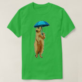 Meerkat mit Schirm T-Shirt (Design vorne)