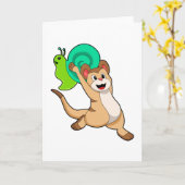 Meerkat mit Snail.PNG Karte (Gelbe Blume)