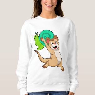 Meerkat mit Snail.PNG Sweatshirt