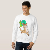 Meerkat mit Snail.PNG Sweatshirt (Vorne ganz)