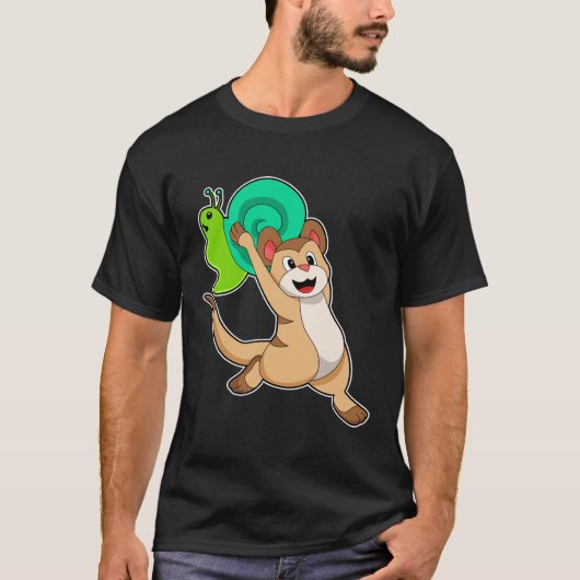 Meerkat mit Snail.PNG T-Shirt (Vorderseite)