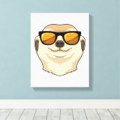 Meerkat mit Sonnenbrille Leinwanddruck (Insitu (Holzboden))
