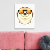 Meerkat mit Sonnenbrille Leinwanddruck (Insitu (Wohnzimmer))