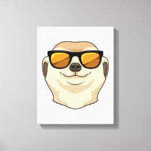 Meerkat mit Sonnenbrille Leinwanddruck