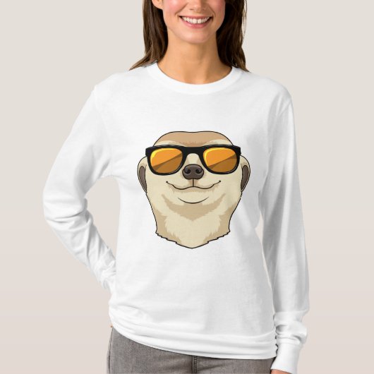Meerkat mit Sonnenbrille T-Shirt (Vorderseite)