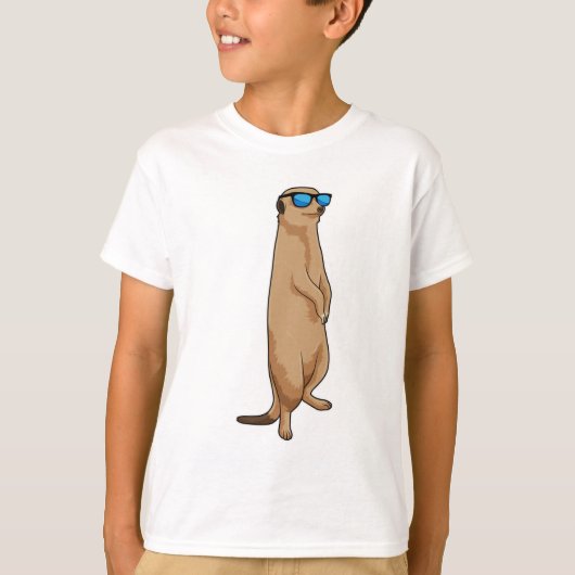 Meerkat mit Sonnenbrille T-Shirt (Vorderseite)