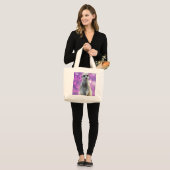 Meerkat mit Sparkle Jumbo Stoffbeutel (Vorderseite (Model))