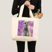 Meerkat mit Sparkle Jumbo Stoffbeutel (Vorderseite (Produkt))