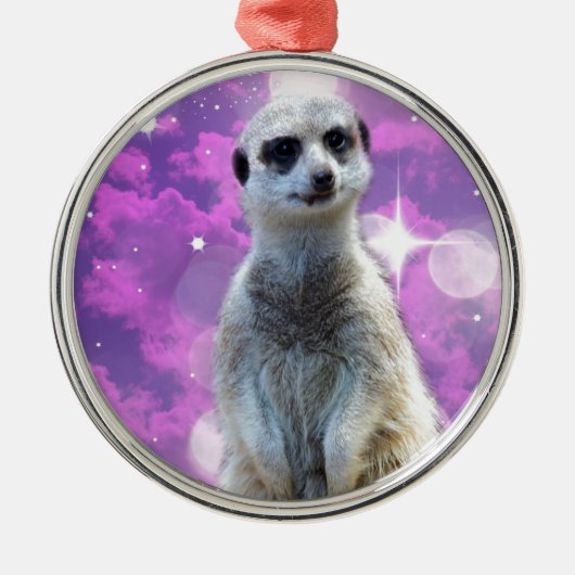 Meerkat mit Sparkle Ornament Aus Metall (Vorne)