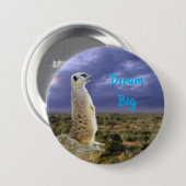 Meerkat mit Traumbotschaft, Button (Vorne & Hinten)