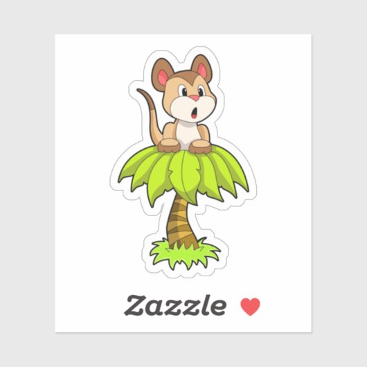 Meerkat mit Tree Aufkleber (Blatt)