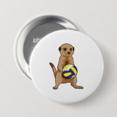 Meerkat mit Volleyball Button (Vorne & Hinten)