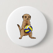 Meerkat mit Volleyball Button (Vorderseite)