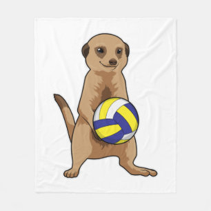Meerkat mit Volleyball Fleecedecke
