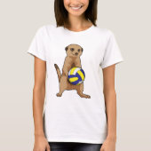 Meerkat mit Volleyball T-Shirt (Vorderseite)