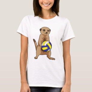 Meerkat mit Volleyball T-Shirt