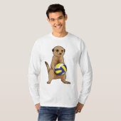 Meerkat mit Volleyball T-Shirt (Vorne ganz)