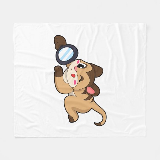 Meerkat mit Zierglas Fleecedecke (Vorderseite (Horizontal))