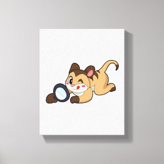 Meerkat mit Zierglas Leinwanddruck (Vorderseite)