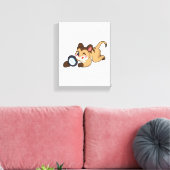 Meerkat mit Zierglas Leinwanddruck (Insitu (Wohnzimmer))