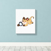 Meerkat mit Zierglas Leinwanddruck (Insitu (Holzboden))