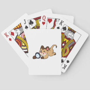 Meerkat mit Zierglas Spielkarten