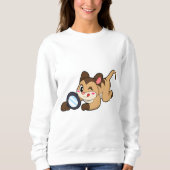 Meerkat mit Zierglas Sweatshirt (Vorderseite)