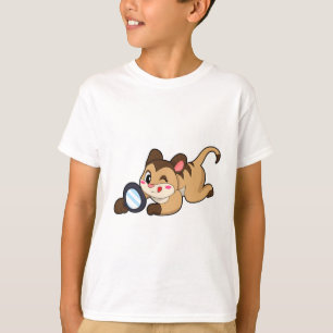 Meerkat mit Zierglas T-Shirt