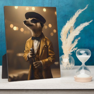 "Meerkat Mondlicht: Ein Crooners Ständchen" Fotoplatte