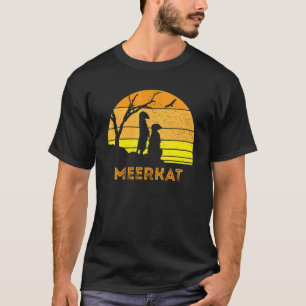 Meerkat Mongoose Kalahari Wüste Sunset Safari Afra T-Shirt