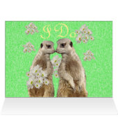 Meerkat nimmt Hochzeitsstimmen, Note Wedding Card (Innenansicht Horizontal (Oben))