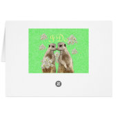 Meerkat nimmt Hochzeitsstimmen, Note Wedding Card (Rückseite Horizontal)