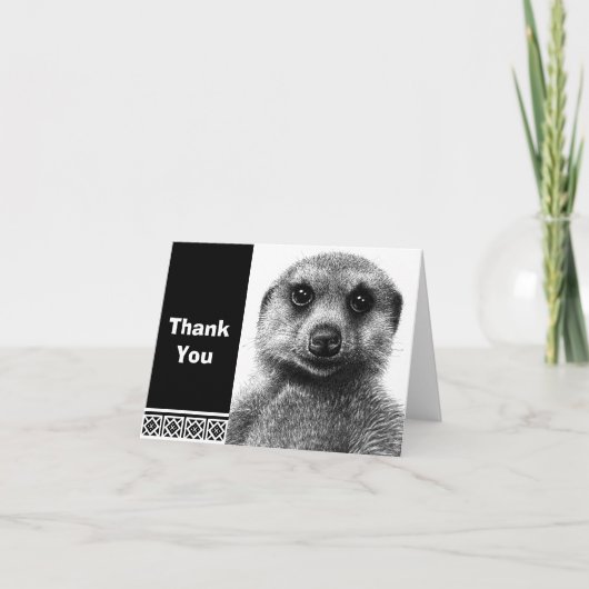 Meerkat Note Card Dankeskarte (Vorderseite)