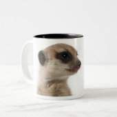 Meerkat oder Suricate - Suricata suricatta Zweifarbige Tasse (Vorderseite Links)