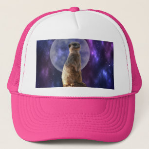 Meerkat On Blue Moonlight Night, Trucker Hat Truckerkappe