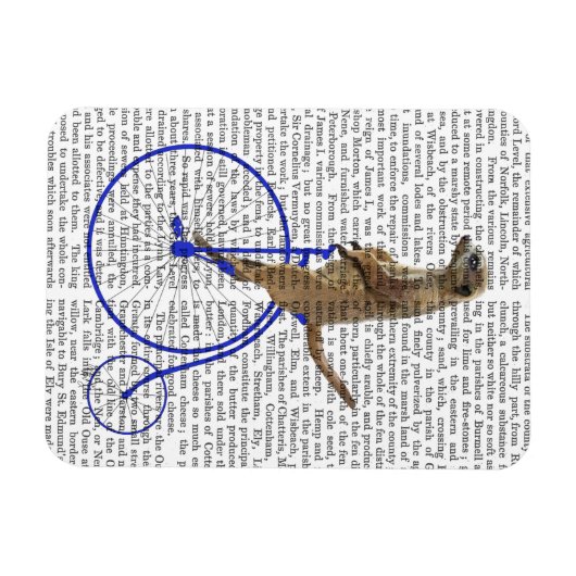 Meerkat On Blue Penny Farthing Magnet (Horizontal)