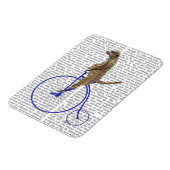 Meerkat On Blue Penny Farthing Magnet (Linke Seite)