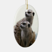 Meerkat Paar-Verzierung Keramik Ornament (Rechts)