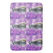 Meerkat Pink Lila Sparkle, Badematte (Vorderseite Vertikal)