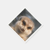 Meerkat-Portrait 002 Serviette (Ecke)