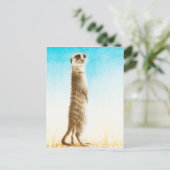 Meerkat Postcard Postkarte (Stehend Vorderseite)
